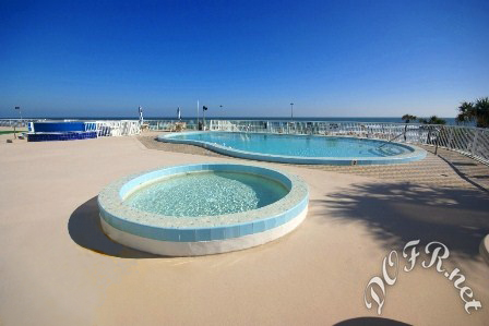 Pool Deck with Kiddy Pool, Large Lagoon Pool,&Hot Tub